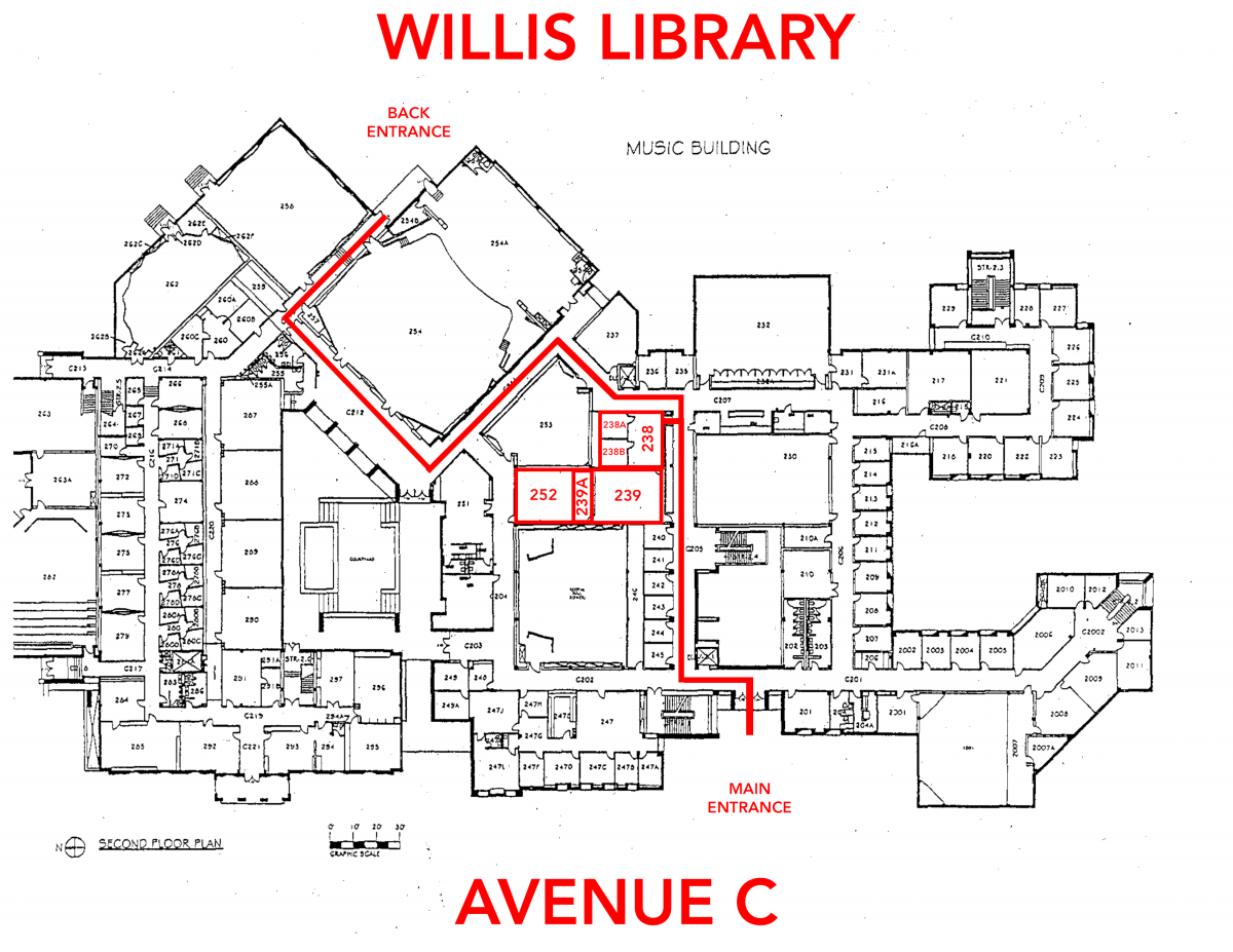 map to willis library