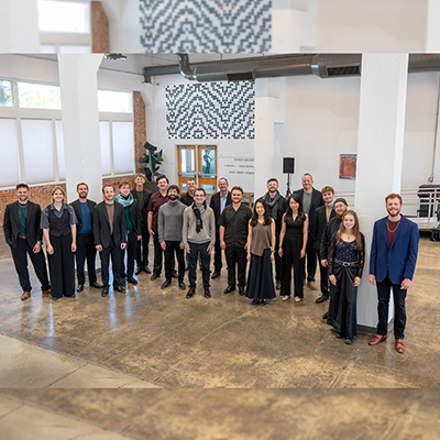 Group photo of UNT Percussion Ensemble