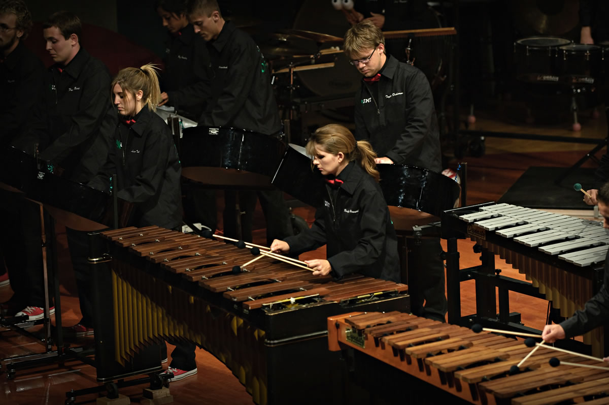 Photo of members of the Drumlines