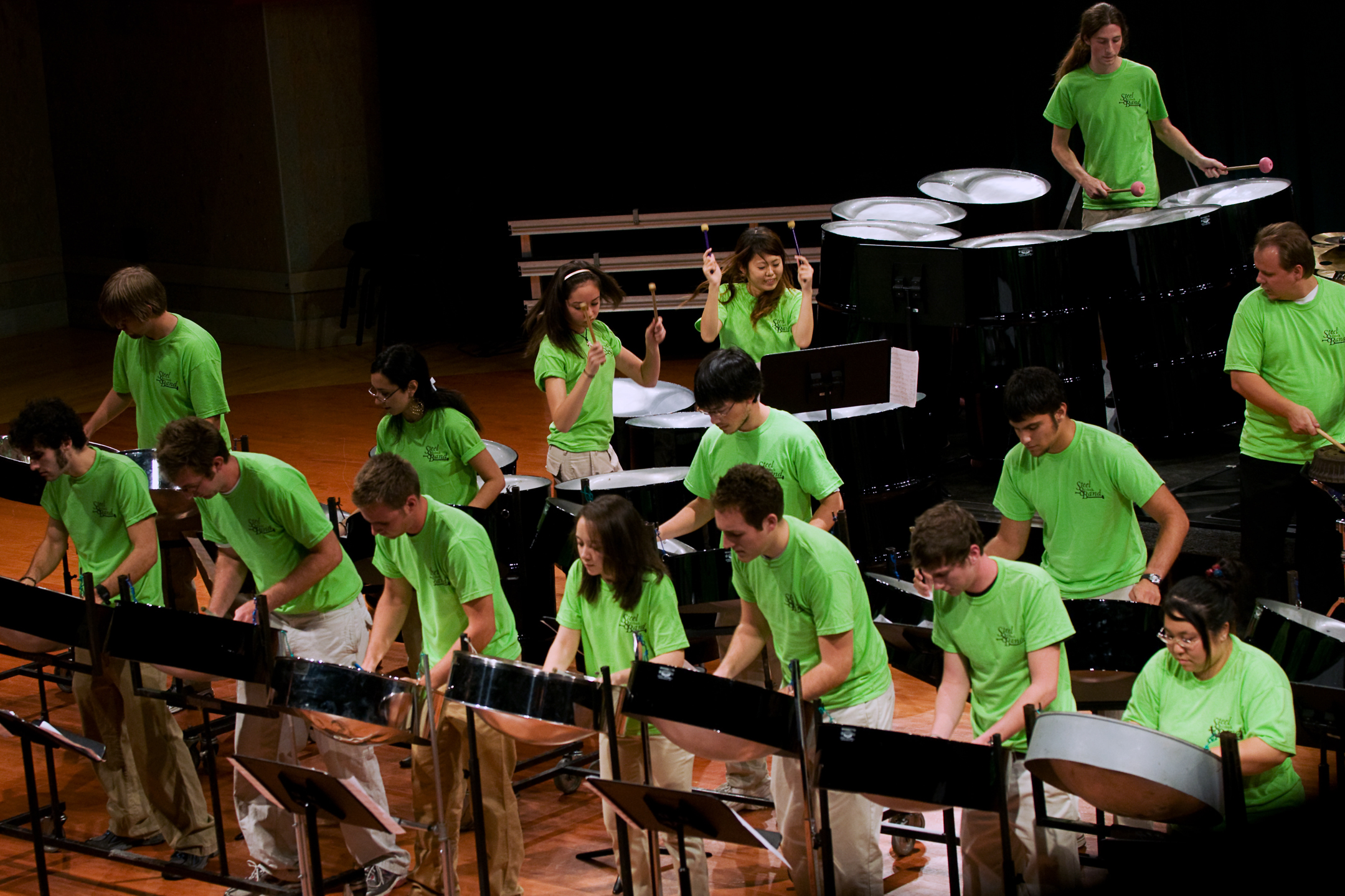 Photo of members of the Steel Bands