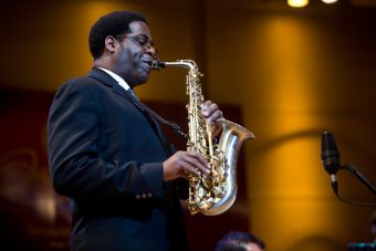 Brad Leali performing on saxophone