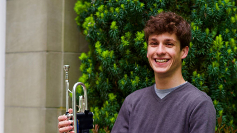Austin Ford Headshot with Trumpet