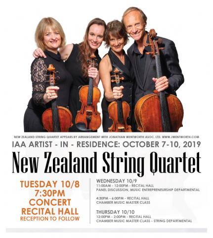 New Zealand String Quartet Promotional Flyer