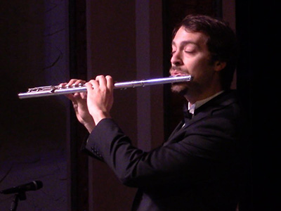 Charles Gibb performing on Flute