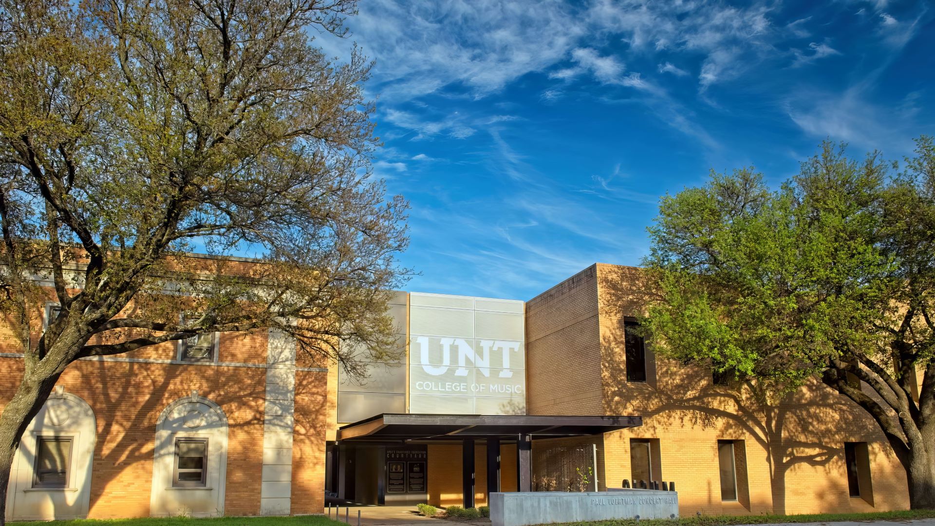 UNT College of Music entrance.